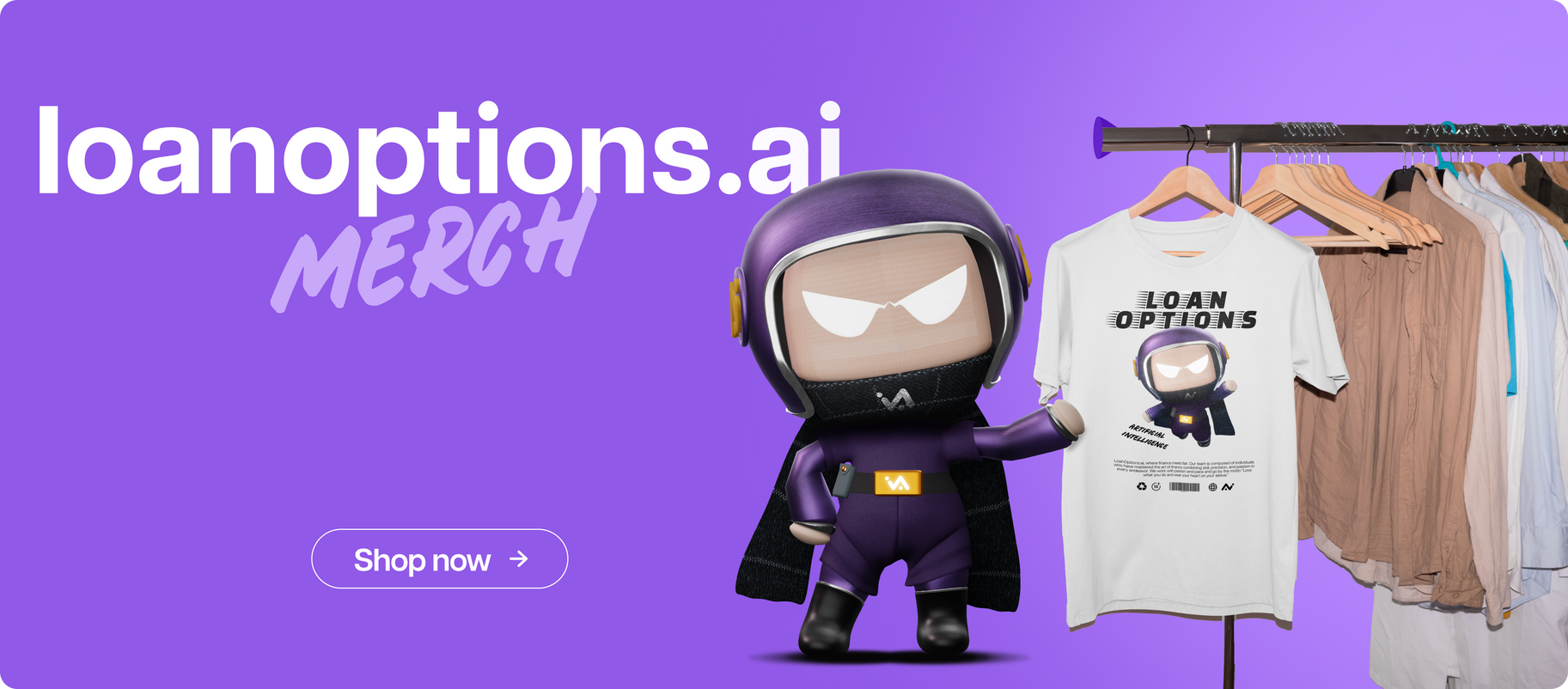 Banner for online Australian merch store. the store is by Loanoptions.ai